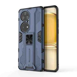 For Huawei P50 Pro Supersonic PC + TPU Shock-proof Protective Case with Holder(Dark Blue)