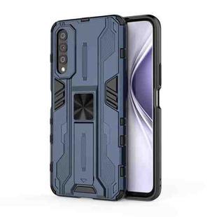 For Honor X20 SE Supersonic PC + TPU Shock-proof Protective Case with Holder(Dark Blue)