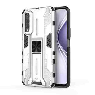 For Honor X20 SE Supersonic PC + TPU Shock-proof Protective Case with Holder(Silver)
