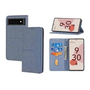 For Google Pixel 6 Woven Texture Stitching Magnetic Horizontal Flip PU Leather Case with Holder & Card Slots & Wallet & Lanyard(Grey)