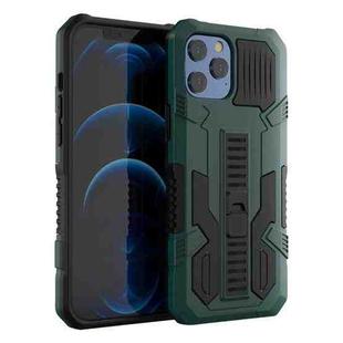 For iPhone 13 Vanguard Warrior All Inclusive Double-color Shockproof TPU + PC Protective Case with Holder(Dark Green)