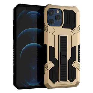 For iPhone 13 Pro Max Vanguard Warrior All Inclusive Double-color Shockproof TPU + PC Protective Case with Holder (Gold)