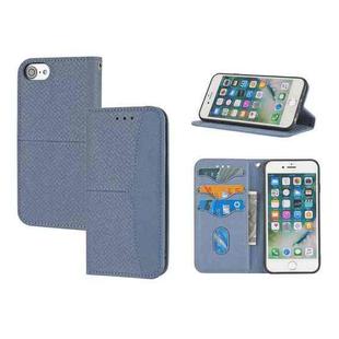 For iPhone SE 2022 / SE 2020 / 8 / 7 Woven Texture Stitching Magnetic Horizontal Flip PU Leather Case with Holder & Card Slots & Wallet & Lanyard(Grey)