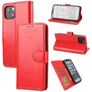 Crazy Horse Texture Horizontal Flip PU Leather Case with Holder & Card Slots & Wallet & Photo Frame For iPhone 13(Red)
