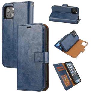 Crazy Horse Texture Detachable Horizontal Flip PU Leather Case with Holder & Card Slots & Wallet & Photo Frame For iPhone 13 mini(Blue)