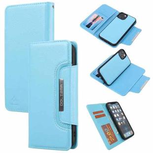 Litchi Texture Detachable Horizontal Flip PU Leather Case with Holder & Card Slots & Wallet & Photo Frame For iPhone 13 mini(Blue)