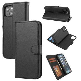 Cross Texture Detachable Horizontal Flip PU Leather Case with Holder & Card Slots & Wallet & Photo Frame For iPhone 13 mini(Black)
