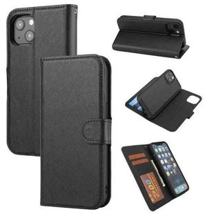 Cross Texture Detachable Horizontal Flip PU Leather Case with Holder & Card Slots & Wallet & Photo Frame For iPhone 13(Black)