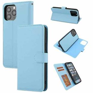 Cross Texture Detachable Horizontal Flip PU Leather Case with Holder & Card Slots & Wallet & Photo Frame For iPhone 13 Pro Max(Blue)