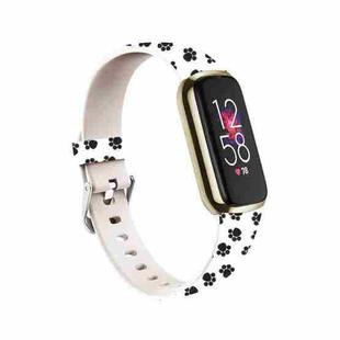 For Fitbit Luxe Special Edition Printing Silicone Watch Band, Size: S(Feet)
