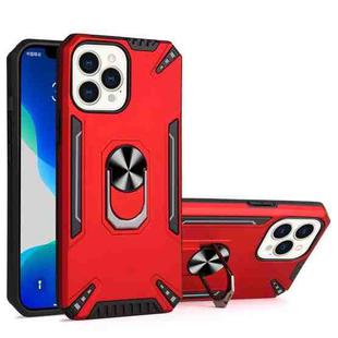 For iPhone 13 Pro Max PC + TPU Protective Case with 360 Degrees Rotatable Ring Holder (Red)