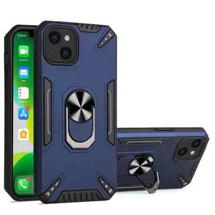For iPhone 13 PC + TPU Protective Case with 360 Degrees Rotatable Ring Holder(Royal Blue)