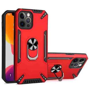 For iPhone 12 Pro Max PC + TPU Protective Case with 360 Degrees Rotatable Ring Holder(Red)