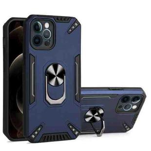 For iPhone 12 Pro PC + TPU Protective Case with 360 Degrees Rotatable Ring Holder(Royal Blue)