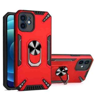 PC + TPU Protective Case with 360 Degrees Rotatable Ring Holder For iPhone 12(Red)