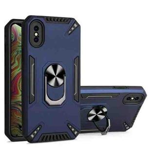 For iPhone XS Max PC + TPU Protective Case with 360 Degrees Rotatable Ring Holder(Royal Blue)