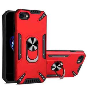 For iPhone SE 2022 / SE 2020 / 8 / 7 PC + TPU Protective Case with 360 Degrees Rotatable Ring Holder(Red)