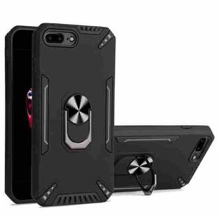 PC + TPU Protective Case with 360 Degrees Rotatable Ring Holder For iPhone 8 Plus & 7 Plus(Black)