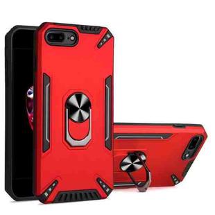 PC + TPU Protective Case with 360 Degrees Rotatable Ring Holder For iPhone 8 Plus & 7 Plus(Red)
