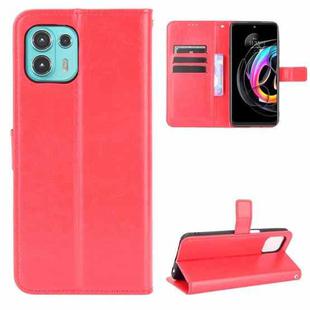 For Motorola Moto Edge 20 Lite Crazy Horse Texture Horizontal Flip Leather Case with Holder & Card Slots & Lanyard(Red)