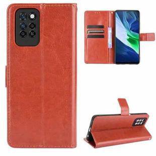 For Infinix Note 10 Pro Crazy Horse Texture Horizontal Flip Leather Case with Holder & Card Slots & Lanyard(Brown)