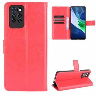 For Infinix Note 10 Pro Crazy Horse Texture Horizontal Flip Leather Case with Holder & Card Slots & Lanyard(Red)