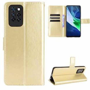 For Infinix Note 10 Pro Crazy Horse Texture Horizontal Flip Leather Case with Holder & Card Slots & Lanyard(Gold)