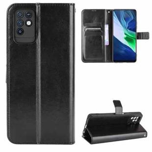 For Infinix Note 10 Crazy Horse Texture Horizontal Flip Leather Case with Holder & Card Slots & Lanyard(Black)