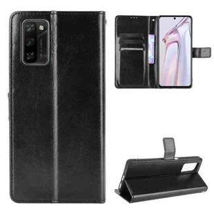For Blackview A100 Crazy Horse Texture Horizontal Flip Leather Case with Holder & Card Slots & Lanyard(Black)