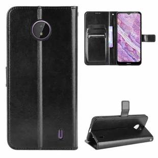 For Nokia C10 / C20 Crazy Horse Texture Horizontal Flip Leather Case with Holder & Card Slots & Lanyard(Black)