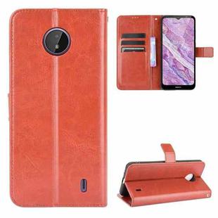For Nokia C10 / C20 Crazy Horse Texture Horizontal Flip Leather Case with Holder & Card Slots & Lanyard(Brown)