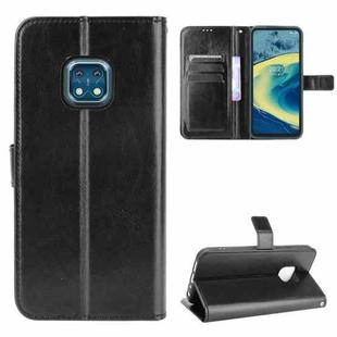 For Nokia XR20 Crazy Horse Texture Horizontal Flip Leather Case with Holder & Card Slots & Lanyard(Black)