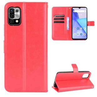 For Umidigi Power 5 Crazy Horse Texture Horizontal Flip Leather Case with Holder & Card Slots & Lanyard(Red)