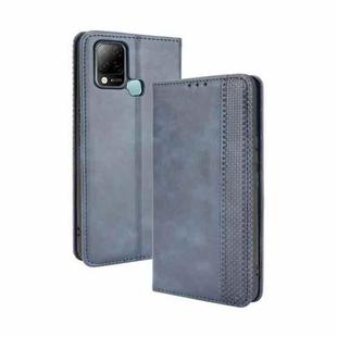 For Infinix Hot 10s / 10s NFC / 10T Magnetic Buckle Retro Crazy Horse Texture Horizontal Flip Leather Case with Holder & Card Slots & Photo Frame(Blue)