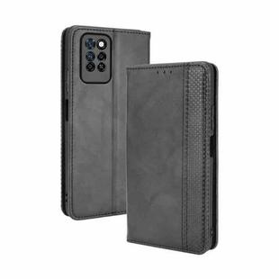 For Infinix Note 10 Pro / 10 Pro NFC Magnetic Buckle Retro Crazy Horse Texture Horizontal Flip Leather Case with Holder & Card Slots & Photo Frame(Black)