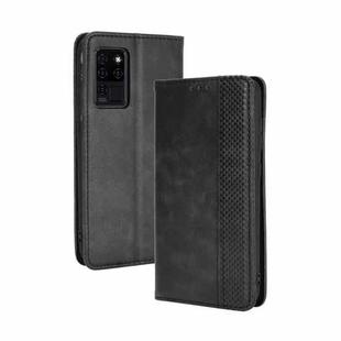 For Oukitel C21 Magnetic Buckle Retro Crazy Horse Texture Horizontal Flip Leather Case with Holder & Card Slots & Photo Frame(Black)