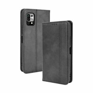 For Umidigi Power 5 Magnetic Buckle Retro Crazy Horse Texture Horizontal Flip Leather Case with Holder & Card Slots & Photo Frame(Black)