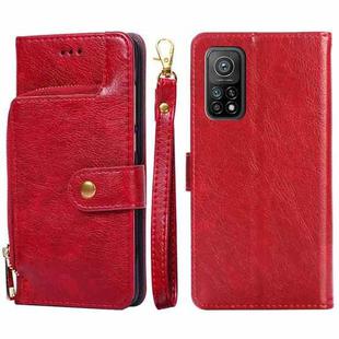 Zipper Bag PU + TPU Horizontal Flip Leather Case with Holder & Card Slot & Wallet & Lanyard For Xiaomi Redmi K30S(Red)