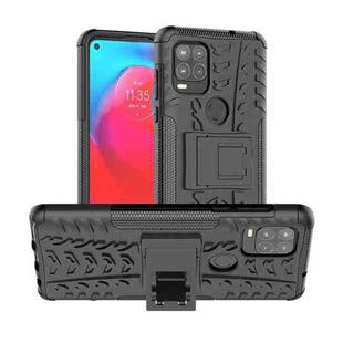 For Motorola Moto G Stylus 5G Tire Texture Shockproof TPU+PC Protective Case with Holder(Black)