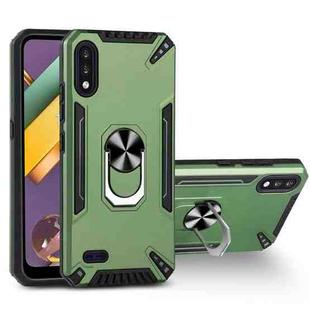 For LG K22 PC + TPU Protective Case with 360 Degrees Rotatable Ring Holder(Dark Green)