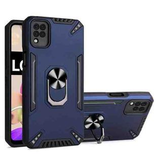 For LG K42 PC + TPU Protective Case with 360 Degrees Rotatable Ring Holder(Royal Blue)