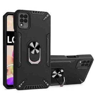 For LG K42 PC + TPU Protective Case with 360 Degrees Rotatable Ring Holder(Black)