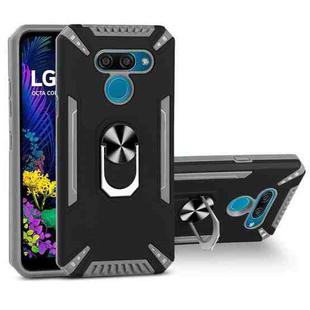 For LG K50 PC + TPU Protective Case with 360 Degrees Rotatable Ring Holder(Gray)