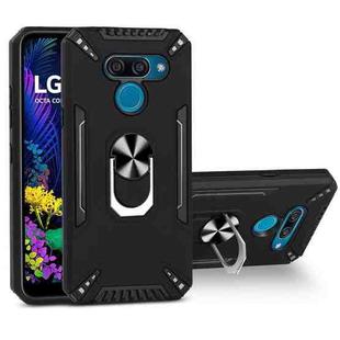 For LG K50 PC + TPU Protective Case with 360 Degrees Rotatable Ring Holder(Black)