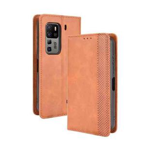 For Ulefone Armor 11 5G / Armor 11T 5G Magnetic Buckle Retro Crazy Horse Texture Horizontal Flip Leather Case with Holder & Card Slots & Photo Frame(Brown)