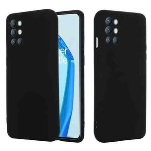 Pure Color Liquid Silicone Shockproof Full Coverage Case For OnePlus 9R(Black)