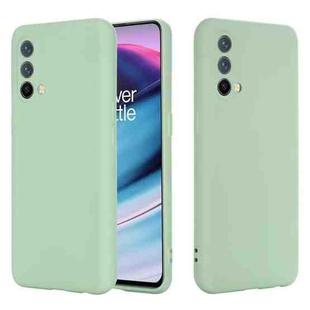 Pure Color Liquid Silicone Shockproof Full Coverage Case For OnePlus Nord CE 5G(Green)