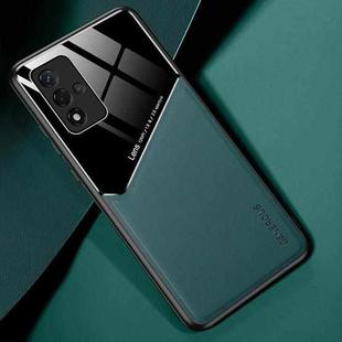 All-inclusive Leather + Organic Glass Protective Case with Metal Iron Sheet For OPPO A93s 5G(Green)