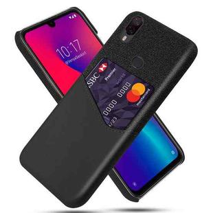 For Xiaomi Poco F2 Pro Cloth Texture PC + PU Leather Back Cover Shockproof Case with Card Slot(Black)