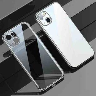 For iPhone 13 mini SULADA Elastic Silicone Edge Frame + TPU All-inclusive Anti-fall Case (Silver)